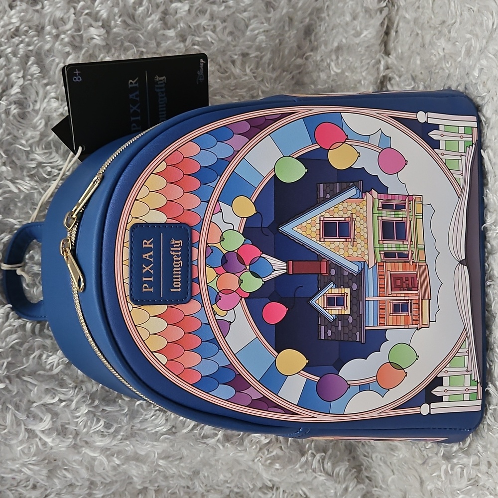 Loungefly Up Stained Glass Mini Backpack